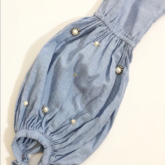 NWT Chambray Pearl Juliette Sleeve Top Small - Picture 5 of 8